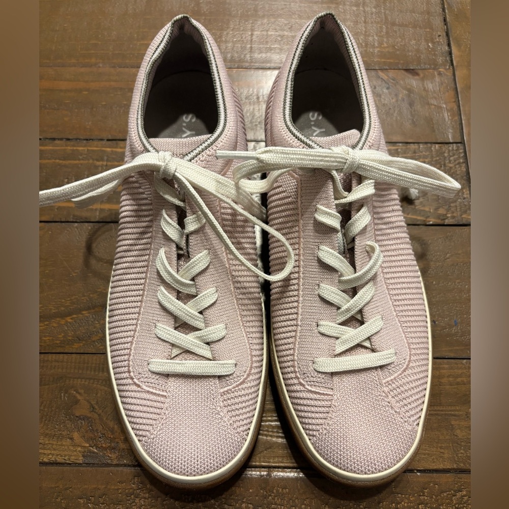 Rothy’s Blush Pink Woven Sneakers